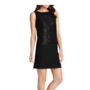 LOFT Sequin Black Dress